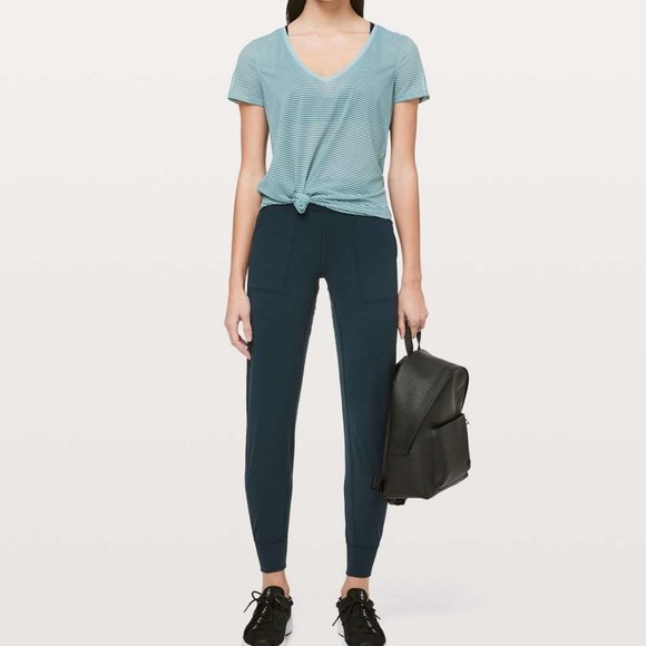 Lululemon All Love Tee *Striped Mesh - Picture 2 of 3